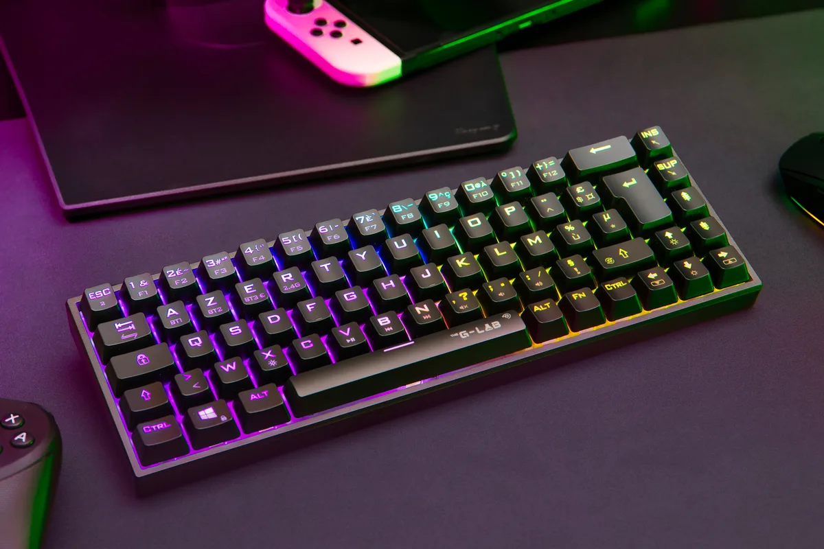 The G-LAB Keys Titanium 65% RGB - Triple mode - Noir — vue 4