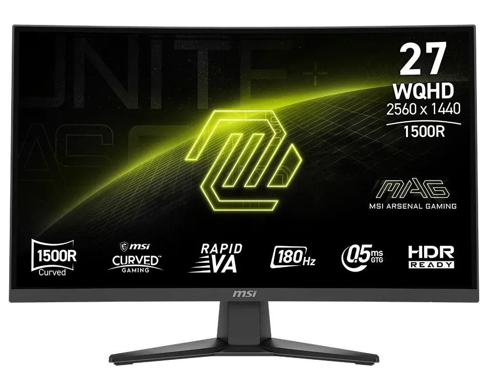 MSI MAG 275CQF E18 - 27" CURVE QHD 180Hz Fast VA 0.5ms FreeSync — vue 1