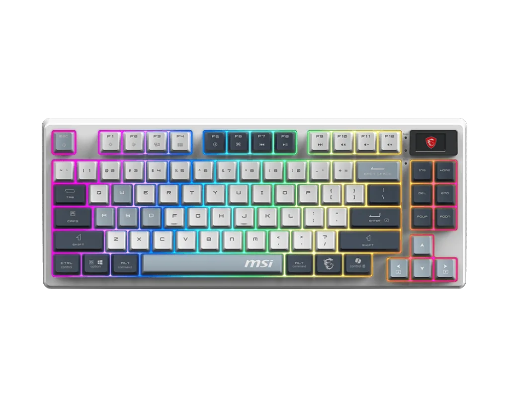 MSI Forge GK600 TKL - Mécanique - Sans-Fil - RGB - Sky — vue 1