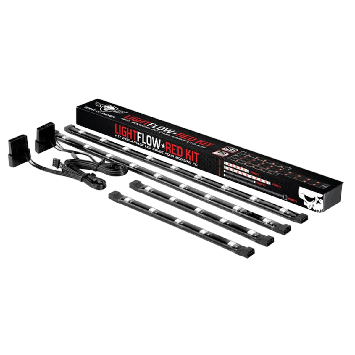 Spirit Of Gamer Kit 4 barres LEDS rouges magnétiques — vue 2