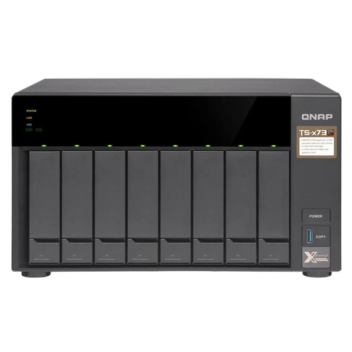 Qnap TS-873-8G - 8 HDD — vue 1