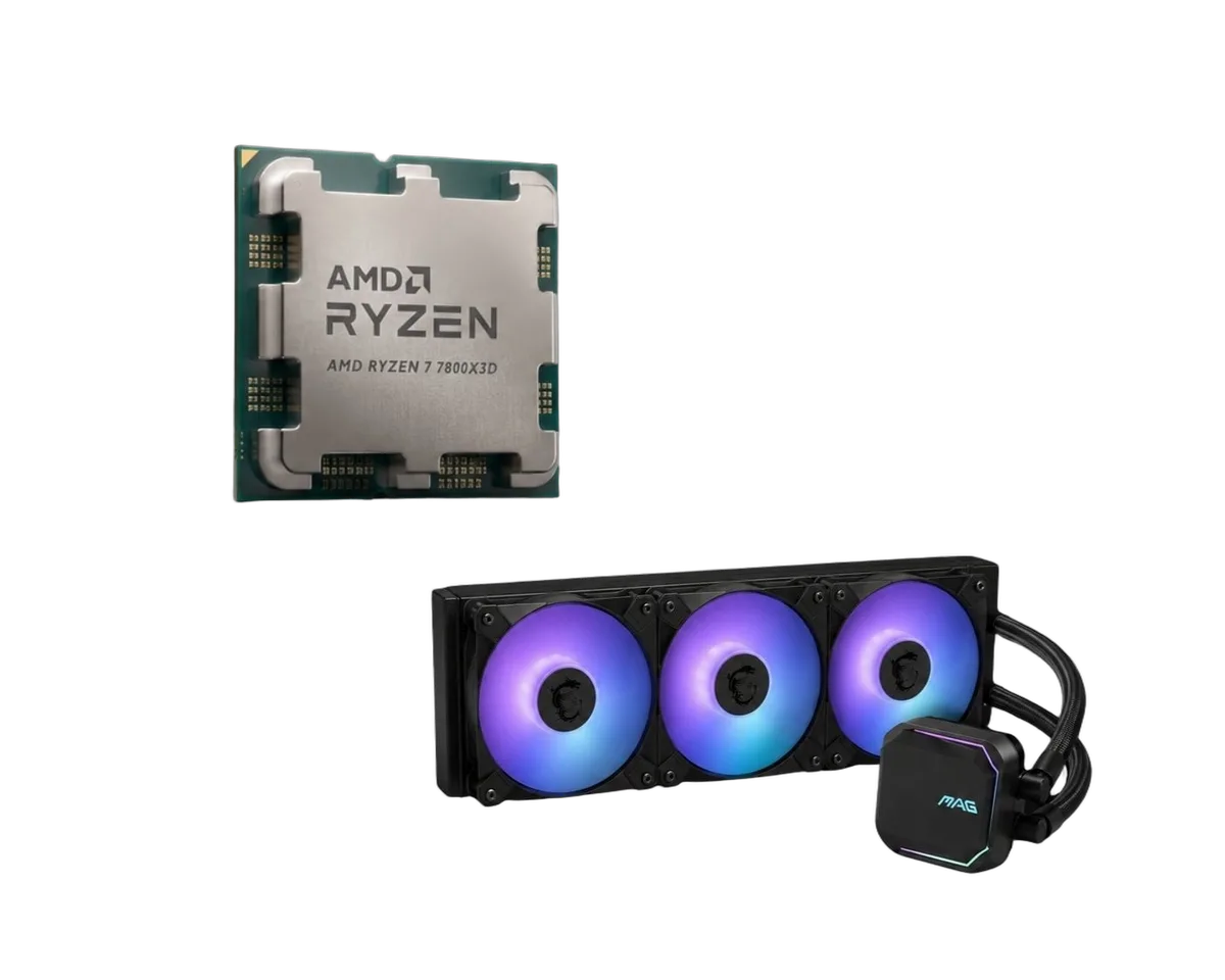 AMD Ryzen 7 7800X3D + MAG Coreliquid A13 360 Noir — vue 1