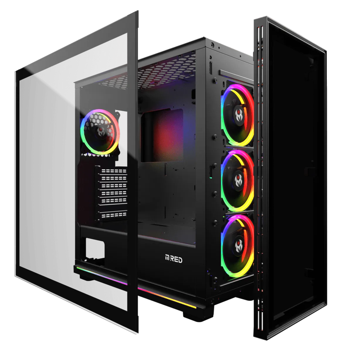 M.RED BLACK DESTROYER Glass-G - ARGB - MT/ATX-Seconde Vie — vue 2