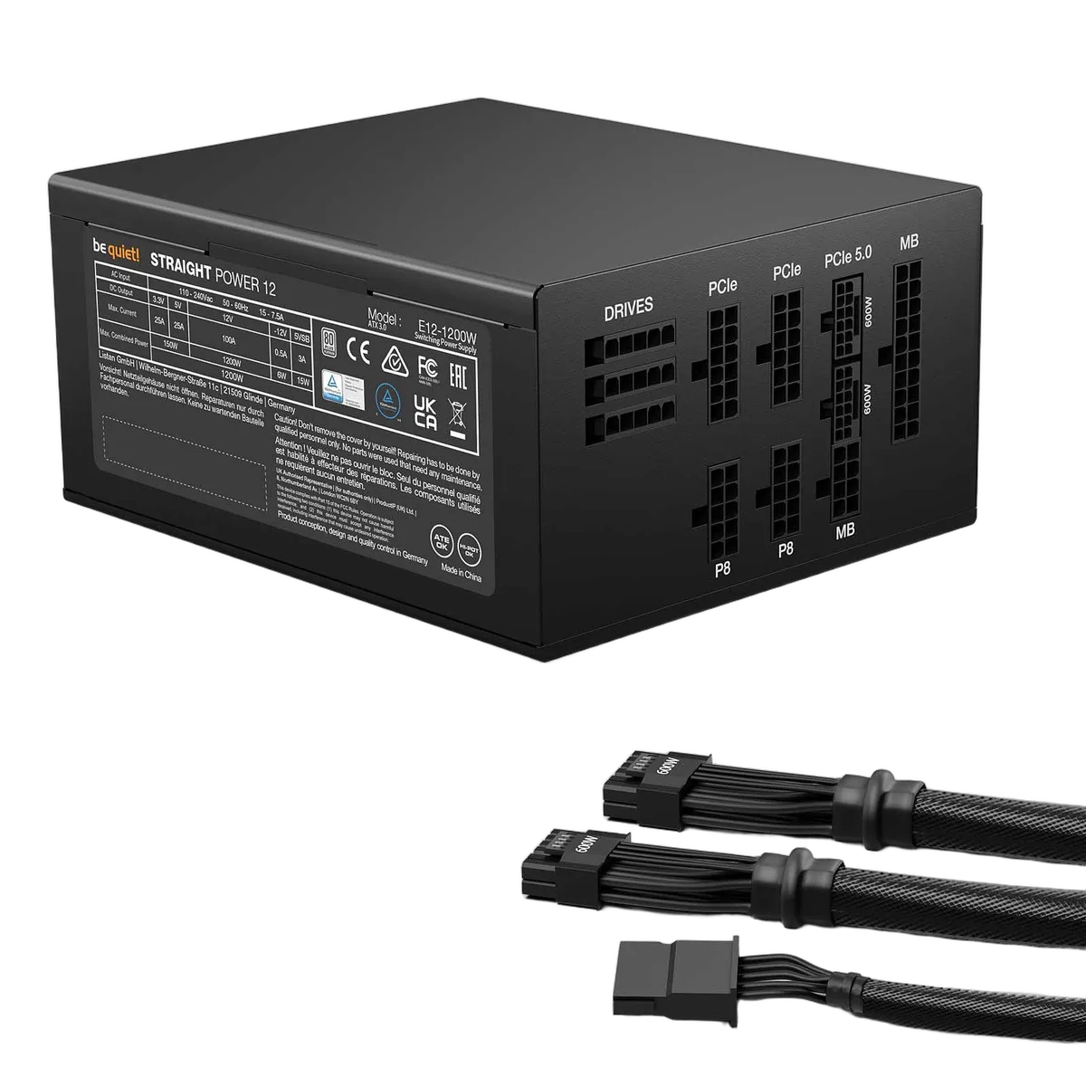 be quiet! ATX 1200W - Straight Power 12 80+ PLAT - BN339 — vue 2