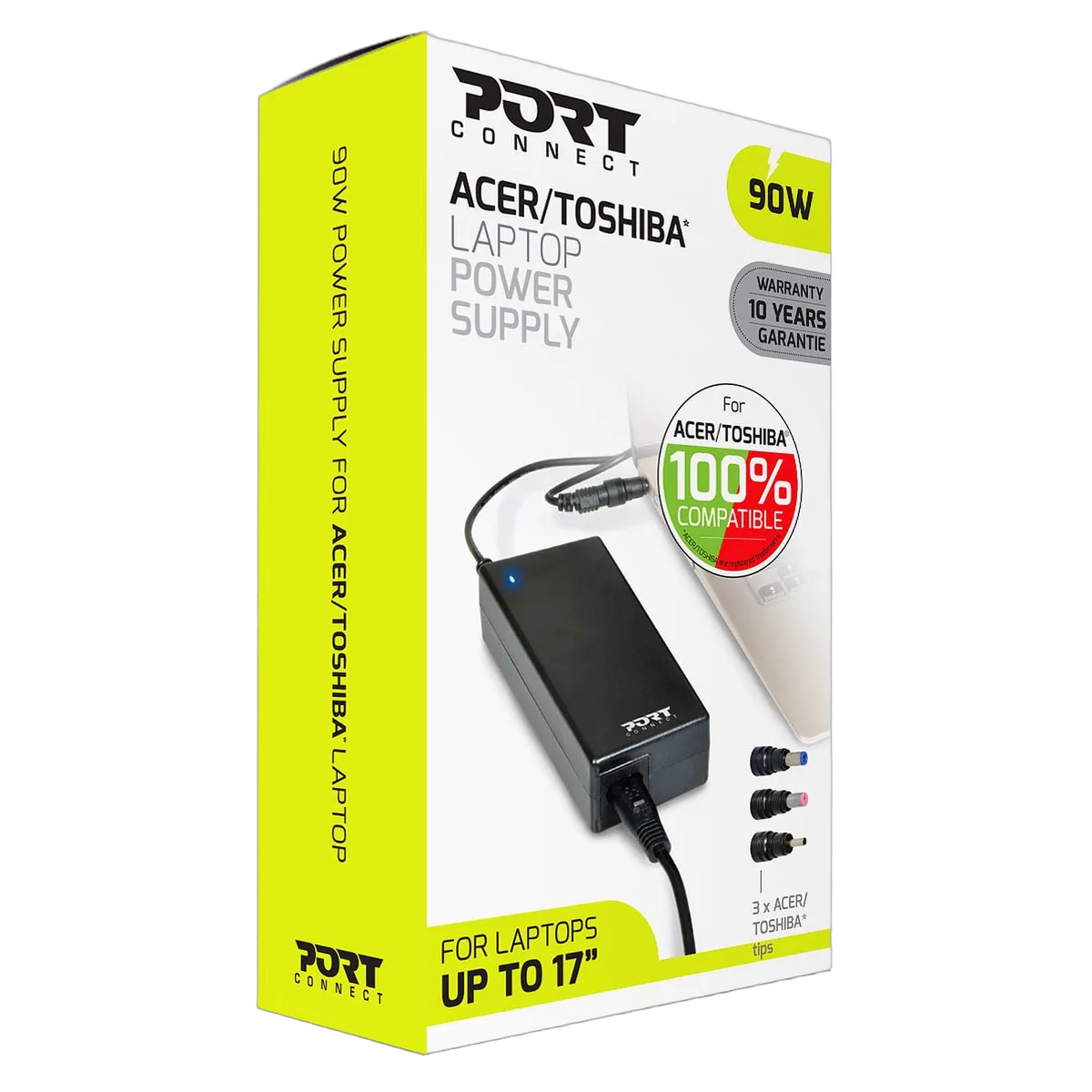 Port Chargeur secteur 90W ACER/TOSHIBA - 3 embouts — vue 2