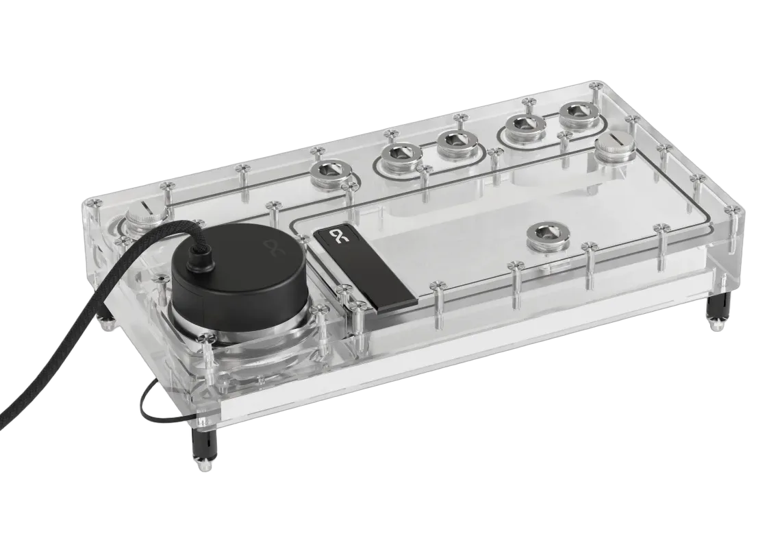 Alphacool Core Distro Plate 280 Left D5 avec pompe VPP Apex — vue 1