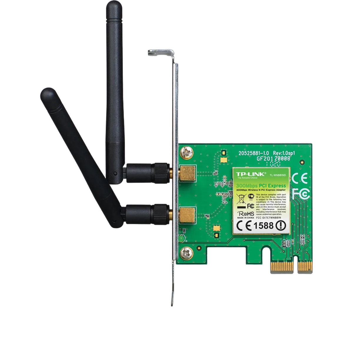 TP-Link PCI-E WiFi 802.11N 300Mbits - TL-WN881ND — vue 1