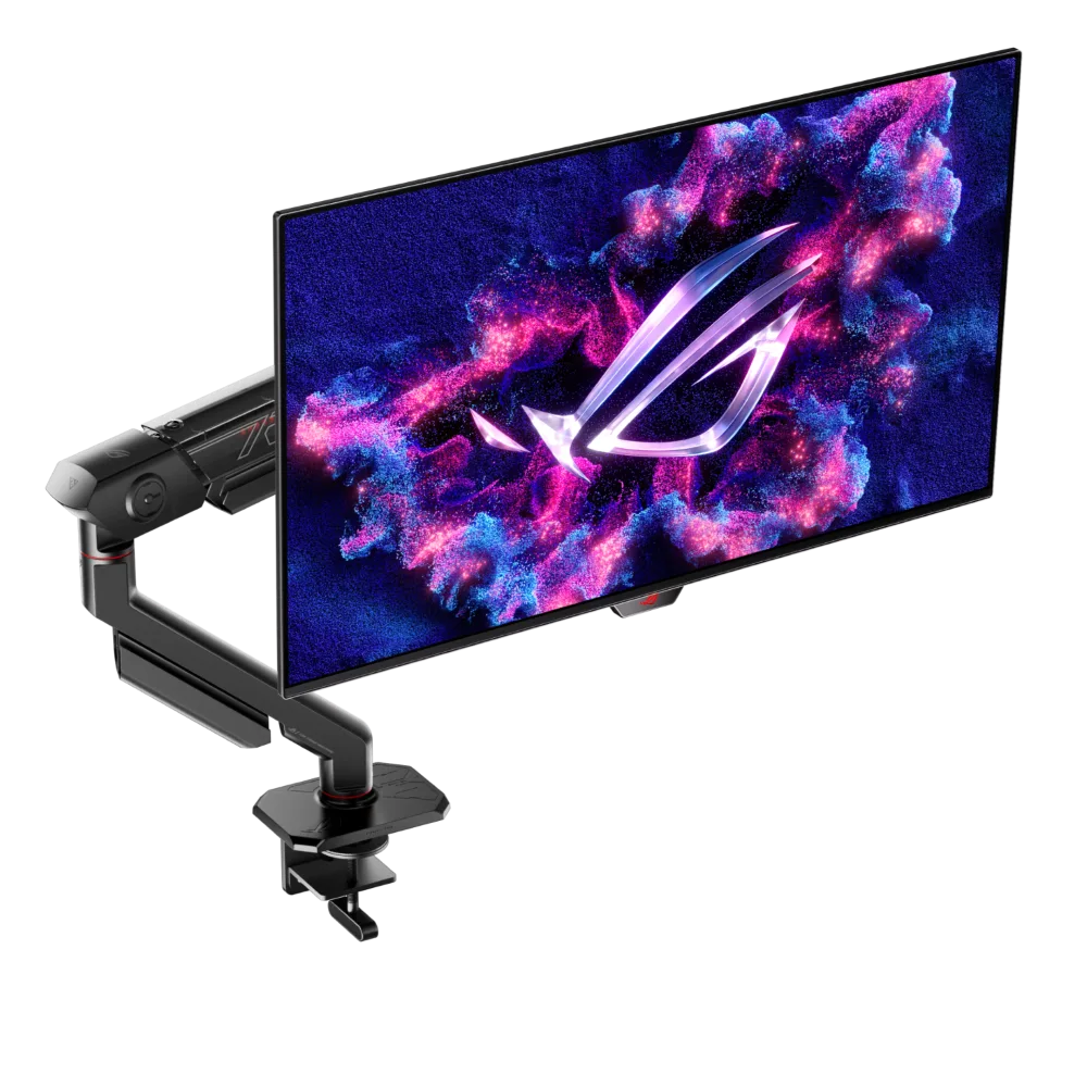 Asus ROG XG27AQDMESZ 27" QHD 240Hz QD-OLED G-Sync + Bras ROG AAS01R — vue 1