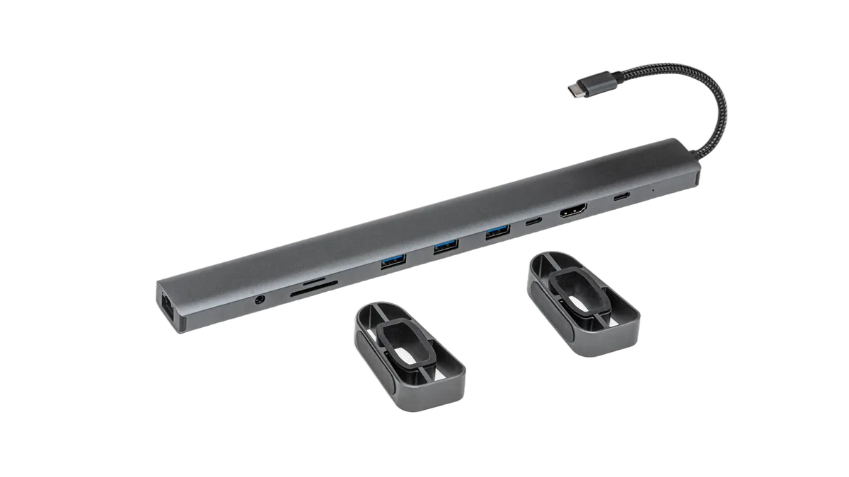 Bluestork HUB USB-C/10 ports/Gris — vue 2