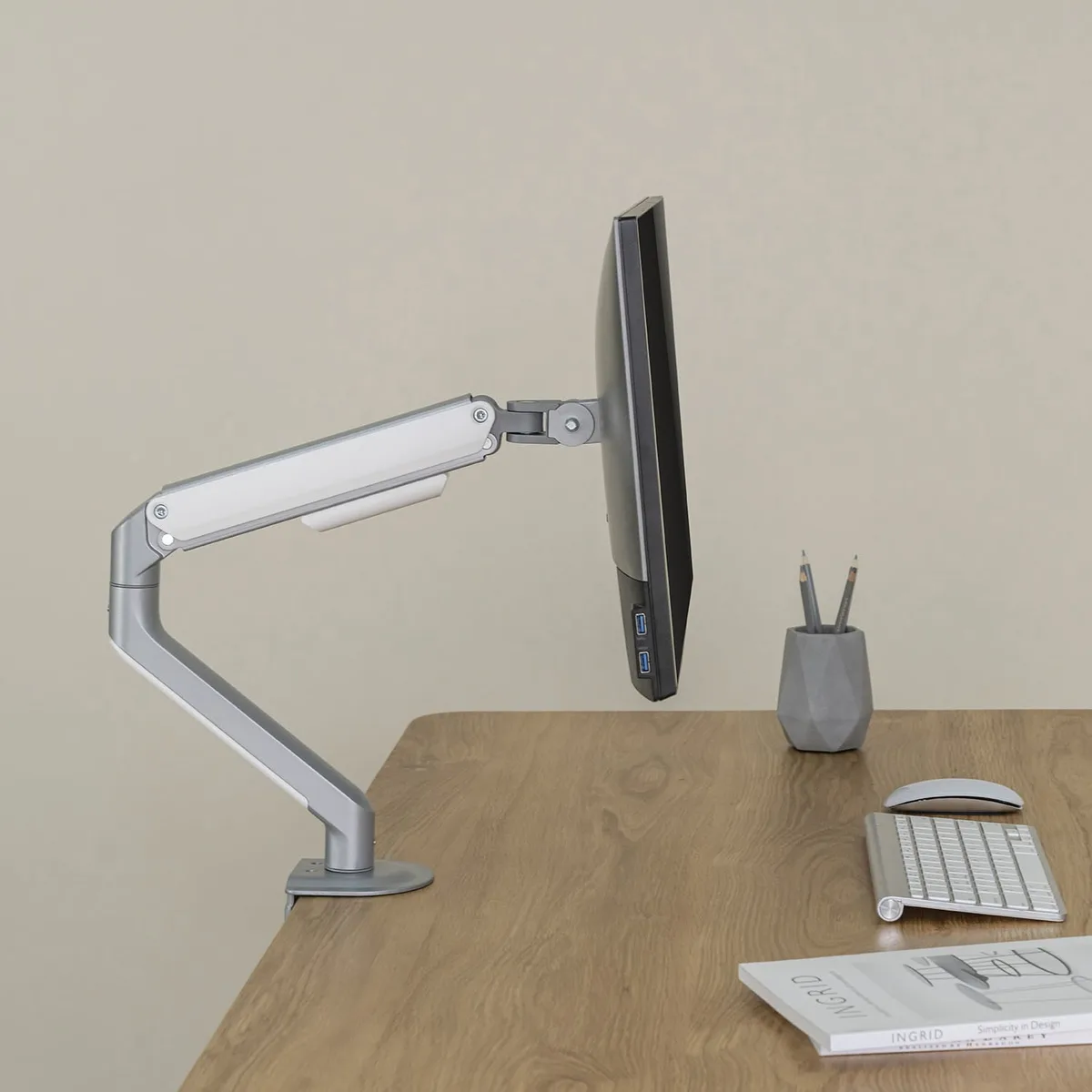 Kimex International Support de bureau Full Motion 1 écran PC 17"- 32" VESA Max 100x100 Charge Max 9Kg — vue 8