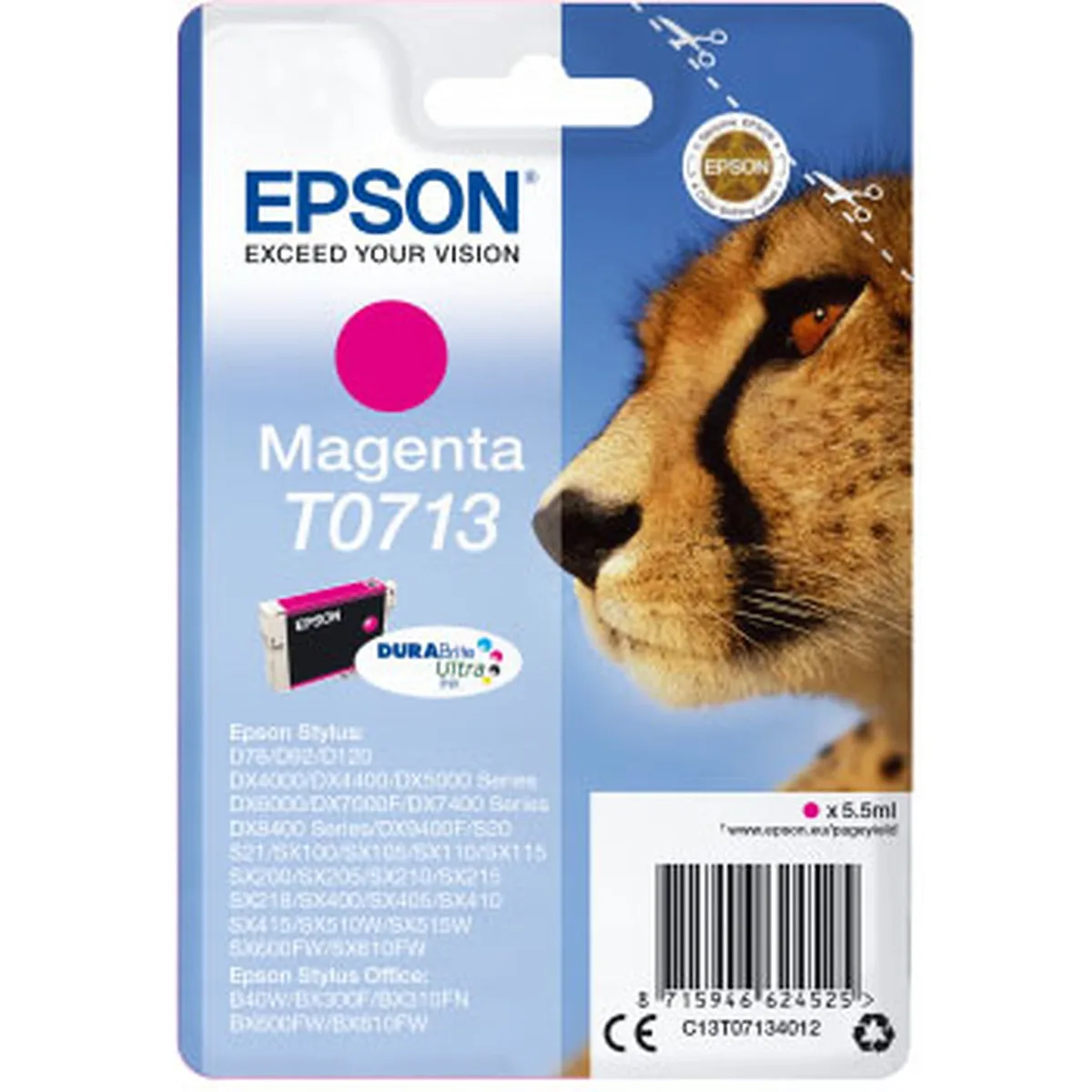 Epson Cartouche DURABrite T0713 Magenta — vue 1