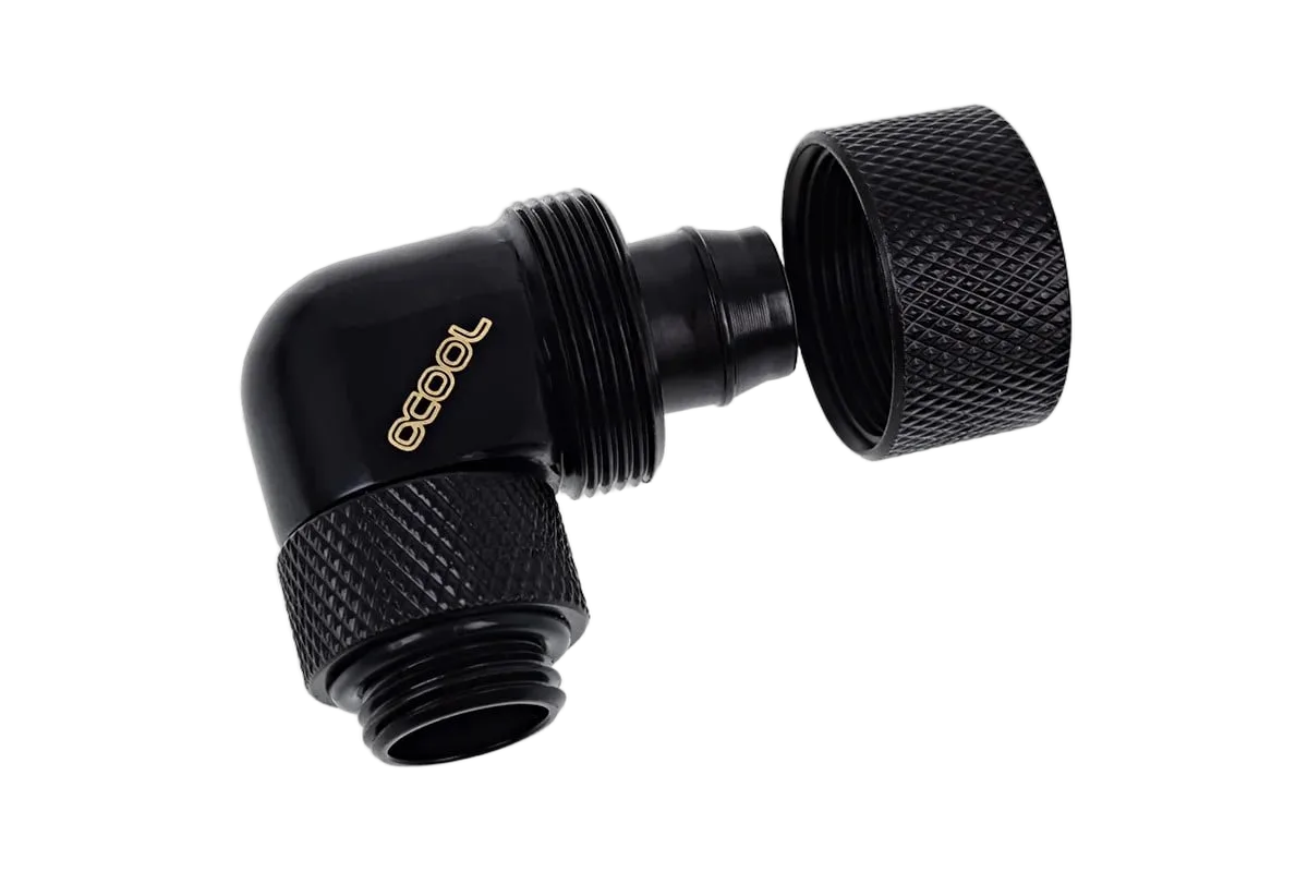 Alphacool Eiszapfen Fitting compression - 16/10mm - 90° Rotatif G1/4 - Noir — vue 3