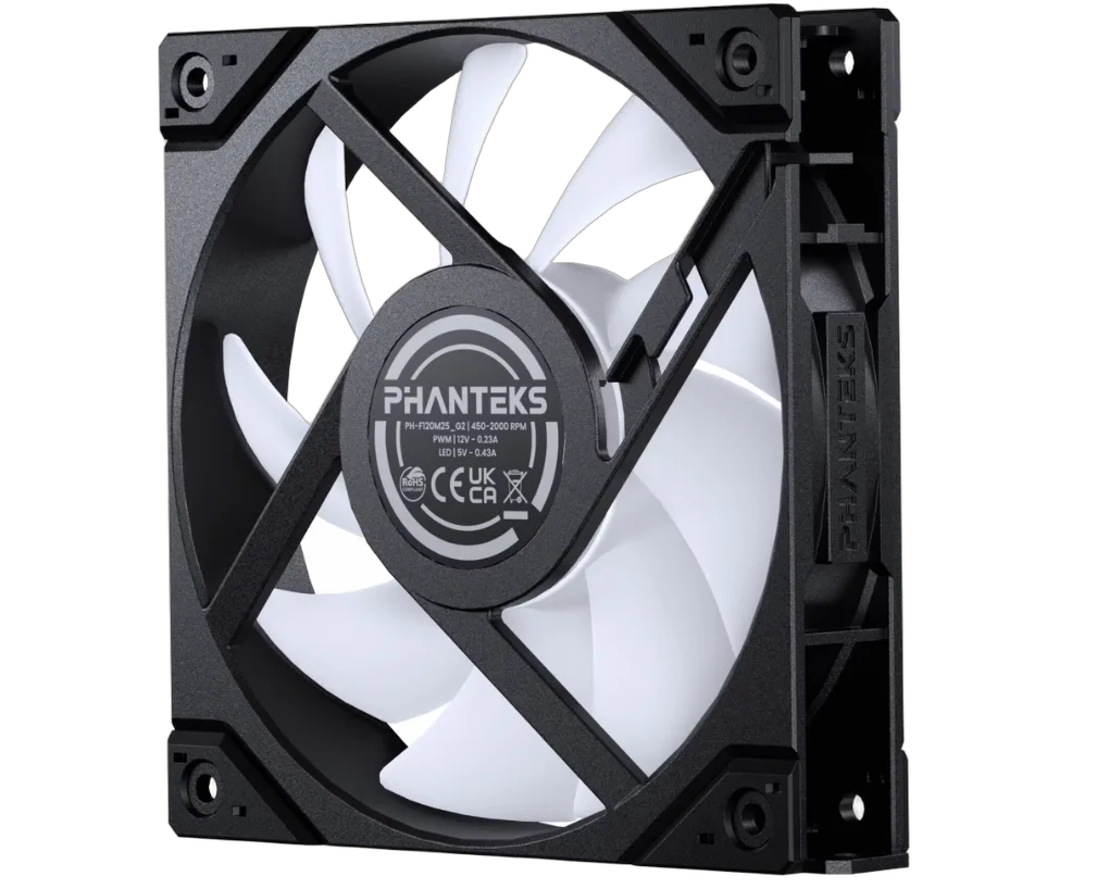 Phanteks M25 Gen2 PWM Noir Reverse Blade (3x120mm) D-RGB — vue 4