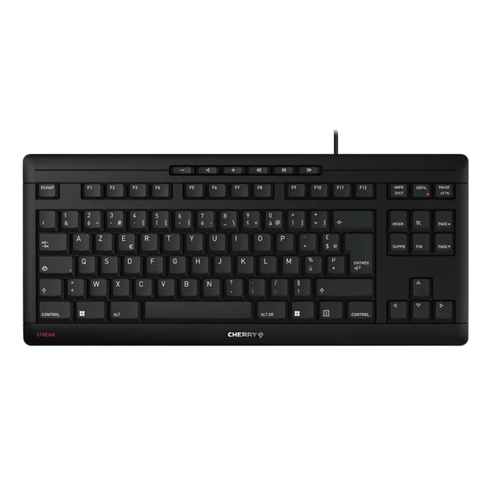 Cherry Stream Keyboard TKL - Membrane - Filaire - Noir — vue 1