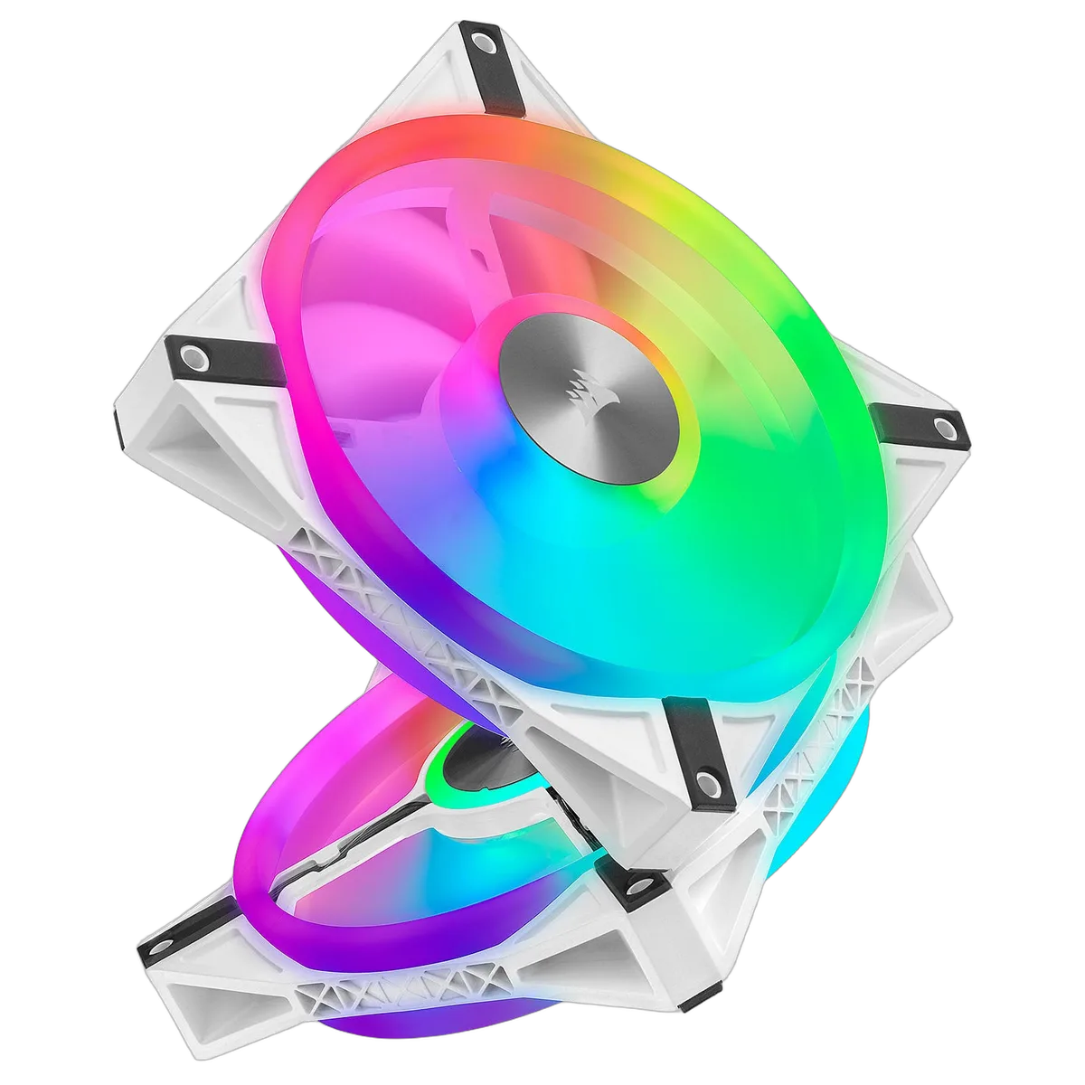 Corsair Kit x2 iCUE QL140 RGB Blanc 140mm - CO-9050106-WW — vue 5