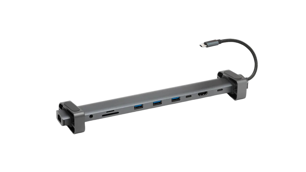 Bluestork HUB USB-C/10 ports/Gris — vue 1