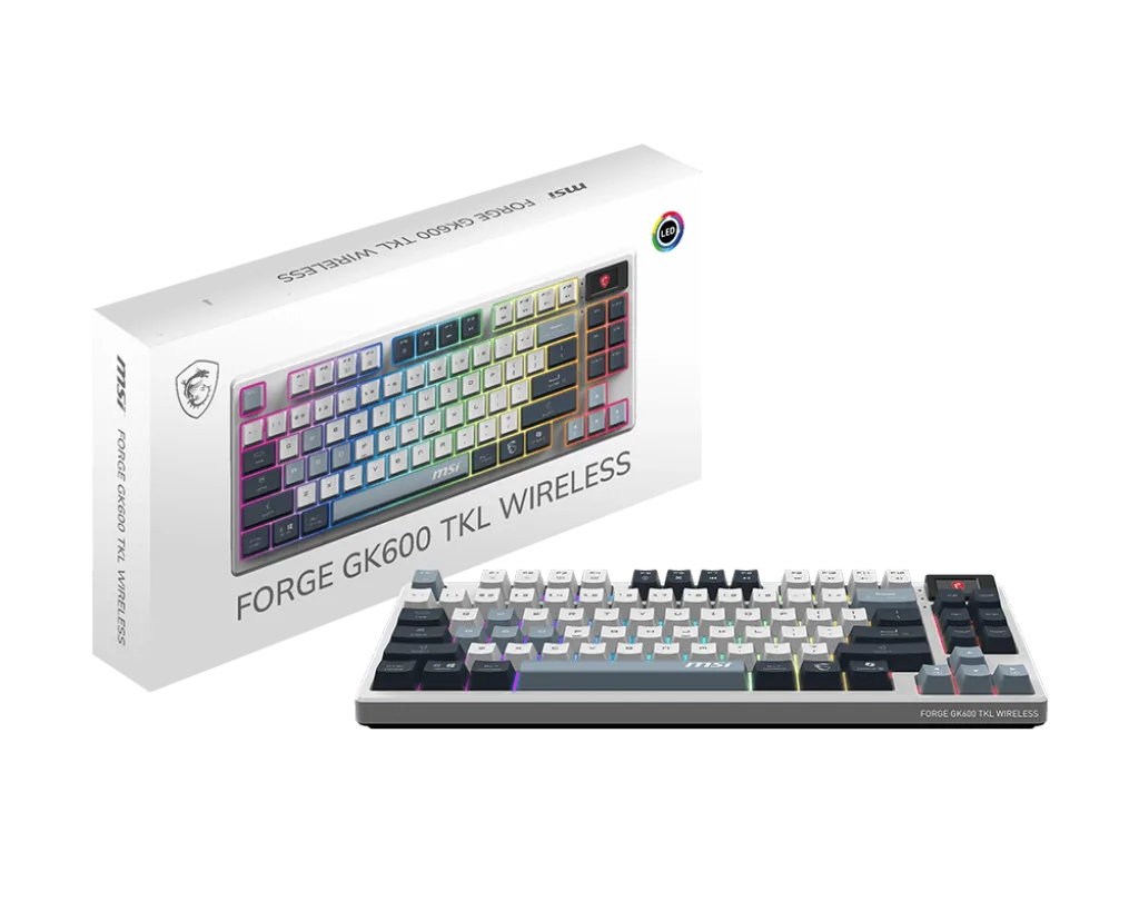 MSI Forge GK600 TKL - Mécanique - Sans-Fil - RGB - Sky — vue 5