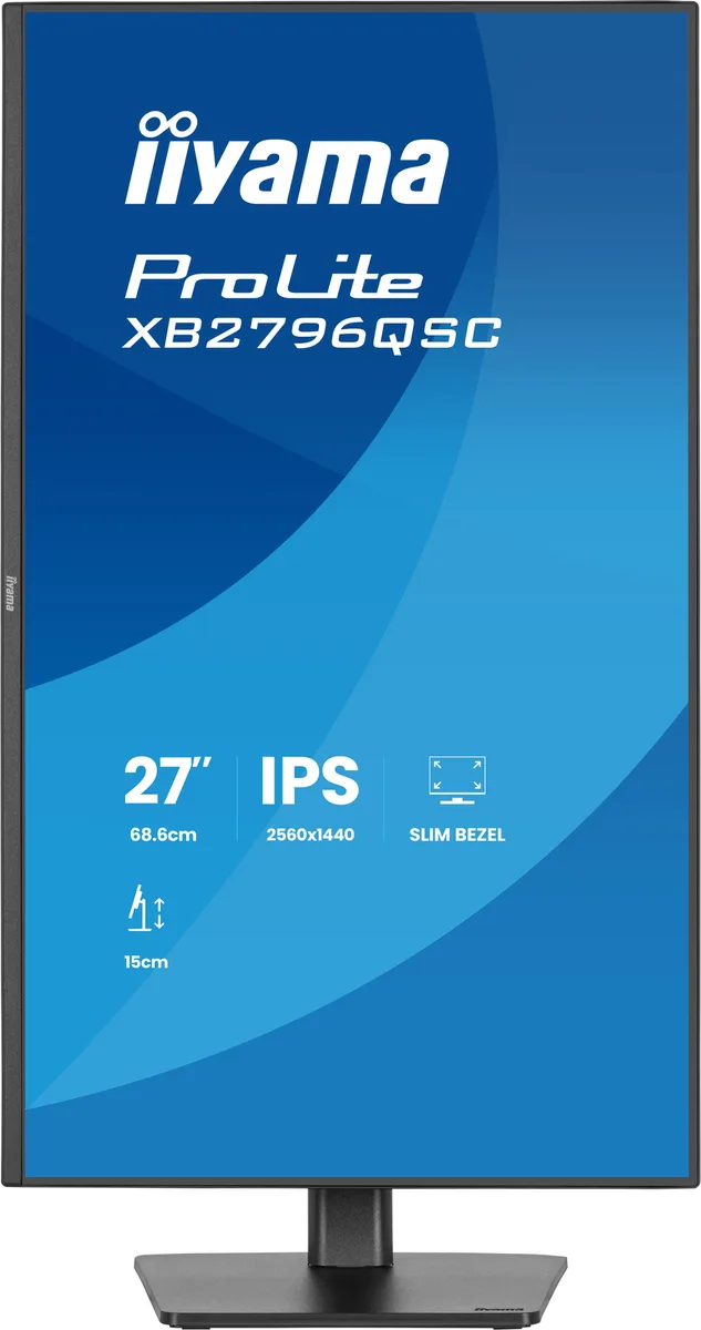 Iiyama Prolite XB2796QSC-B1 - 27" QHD 75Hz USB-C PD 65W — vue 2