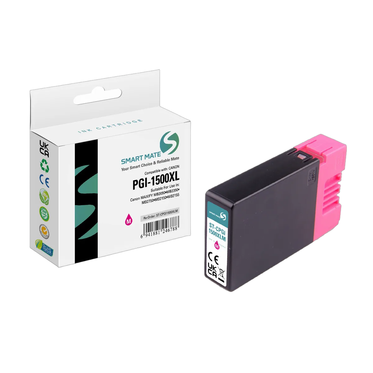 Compatible Canon Cartouche PGI-1500XLM Magenta — vue 1