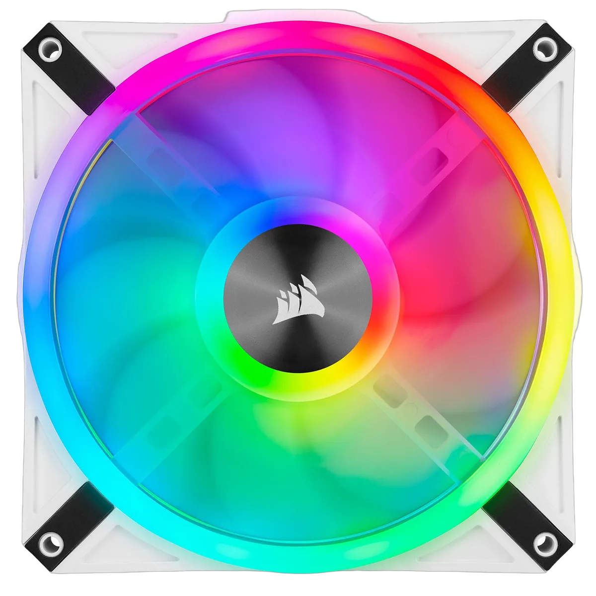 Corsair Kit x2 iCUE QL140 RGB Blanc 140mm - CO-9050106-WW — vue 2