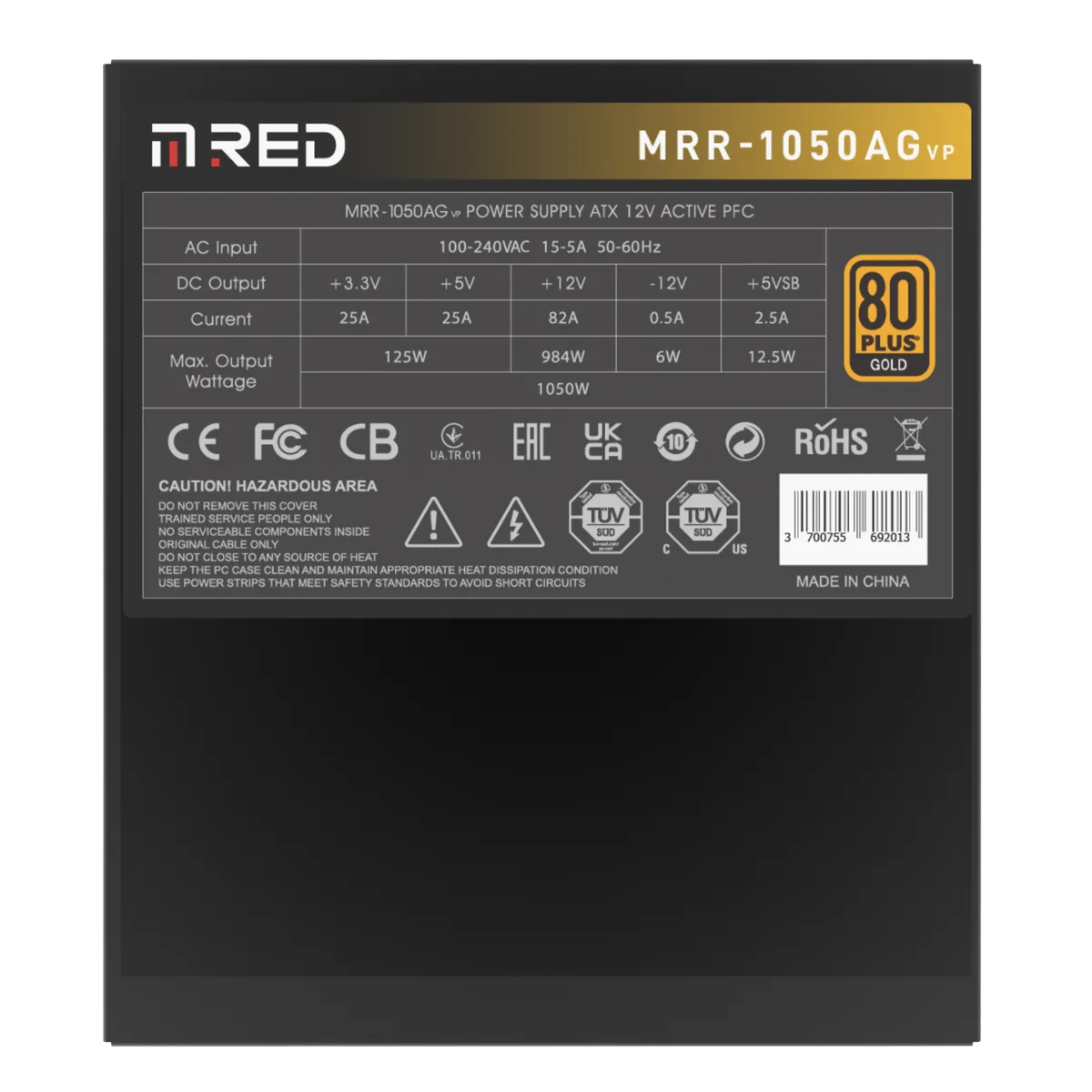 M.RED ATX 1050W - 80+ Gold - MRR-1050AG (VP) Gen 5.0 — vue 6