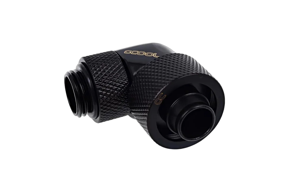 Alphacool Eiszapfen Fitting compression - 16/10mm - 90° Rotatif G1/4 - Noir — vue 2