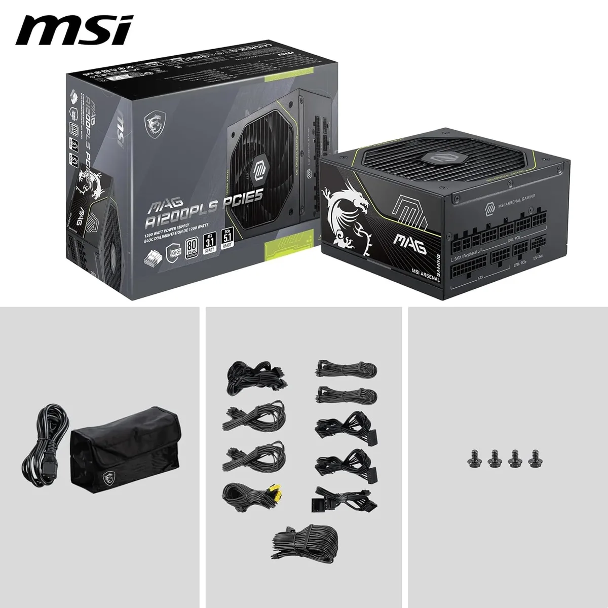 MSI ATX 650W - 80+ BRONZE - MAG A650BN Noir — vue 6