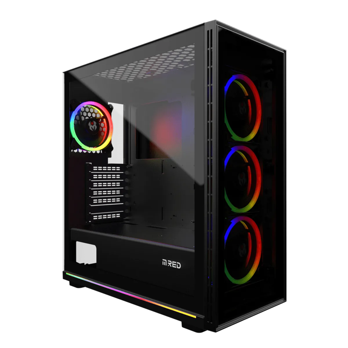 M.RED BLACK DESTROYER Glass-G - ARGB - MT/ATX-Seconde Vie — vue 1