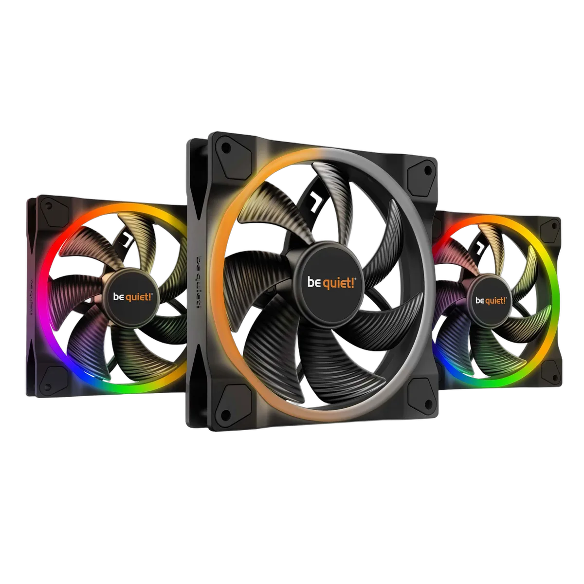 be quiet! Pack de 3 Light Wings 140mm PWM ARGB — vue 1