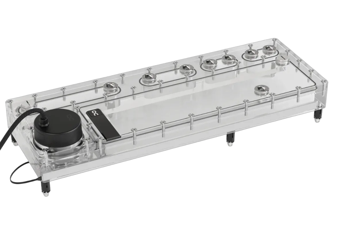Alphacool Core Distro Plate 420 Left D5 avec pompe VPP Apex — vue 1