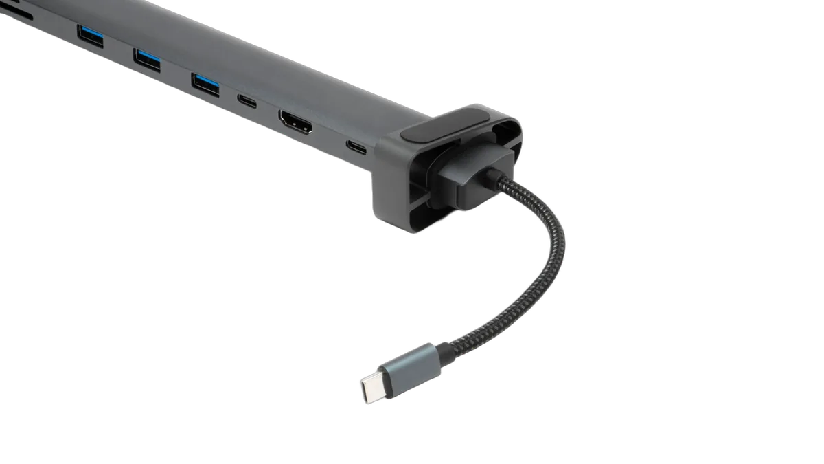 Bluestork HUB USB-C/10 ports/Gris — vue 4