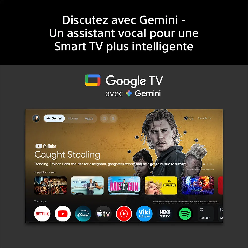 Sony Bravia 6 K55A65PB - 55" OLED 4K 120Hz Google TV Wifi Bluetooth HDR10, vue 4