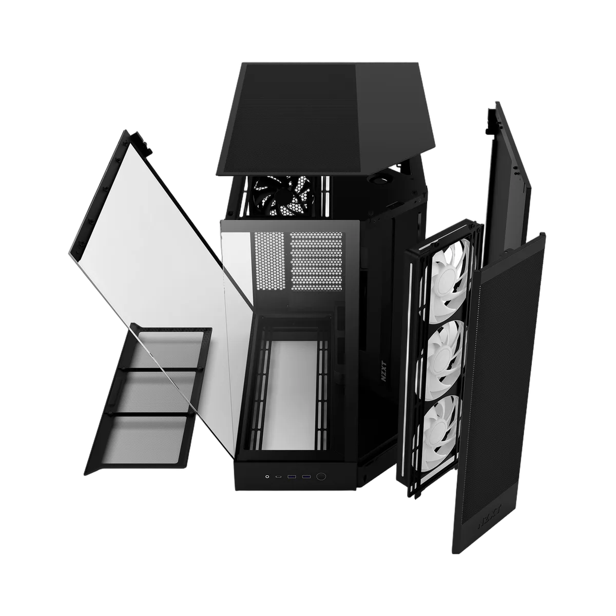 NZXT H9 Flow RGB Noir - MT/Sans Alim/E-ATX — vue 5