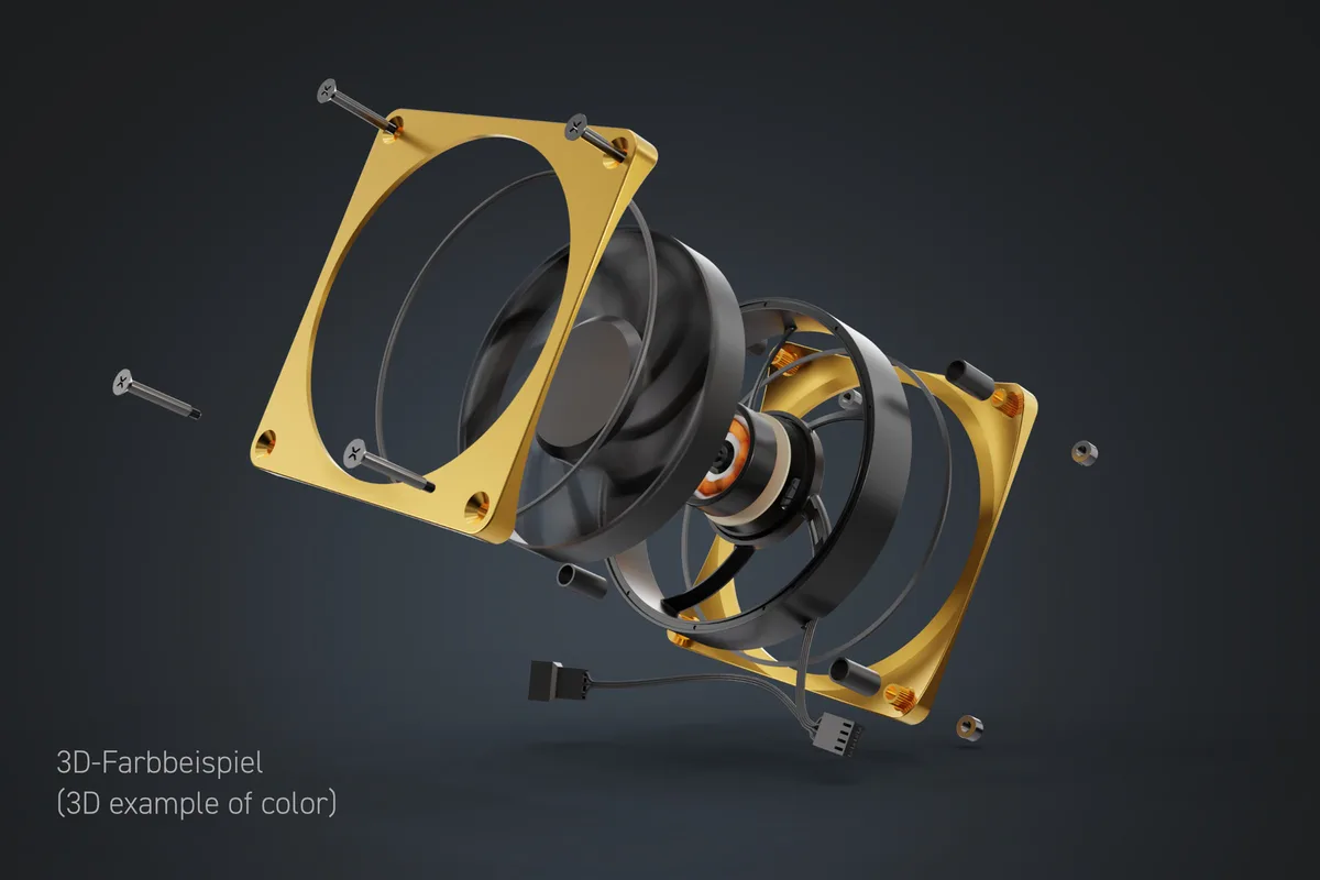 Alphacool Apex Stealth Metal 120mm - 3000rpm Chrome — vue 6