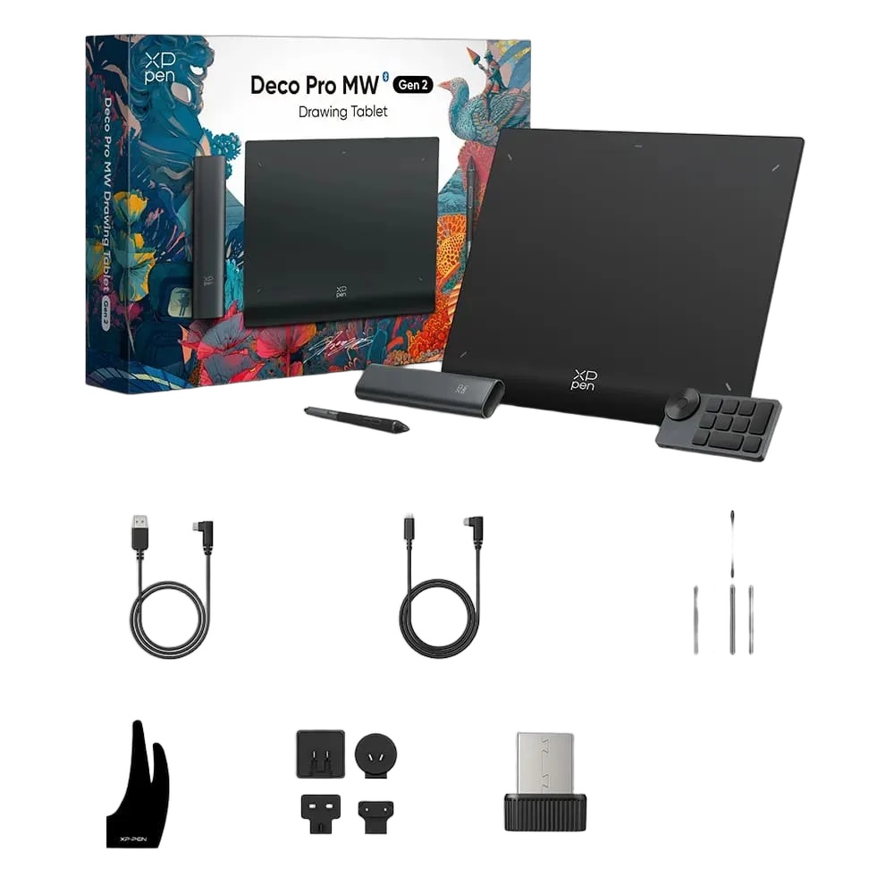 XPPEN Deco Pro MW Gen 2 MT0962B_ACK05 - 5080LPI 9" Noir — vue 4