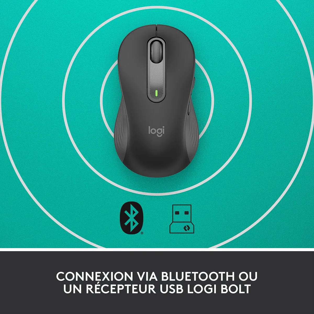Logitech Signature M650 L Gaucher - Sans-Fil - Graphite — vue 2