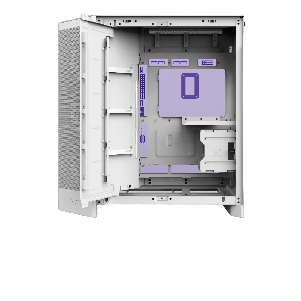 NZXT H9 Flow RGB+ Blanc - MT/Sans Alim/E-ATX — vue 11