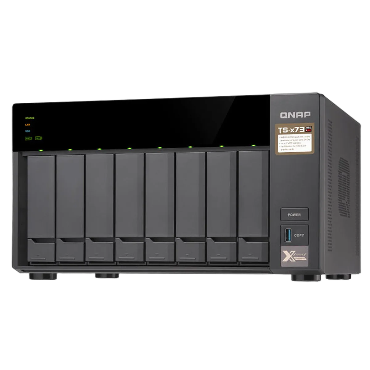 Qnap TS-873-8G - 8 HDD — vue 4