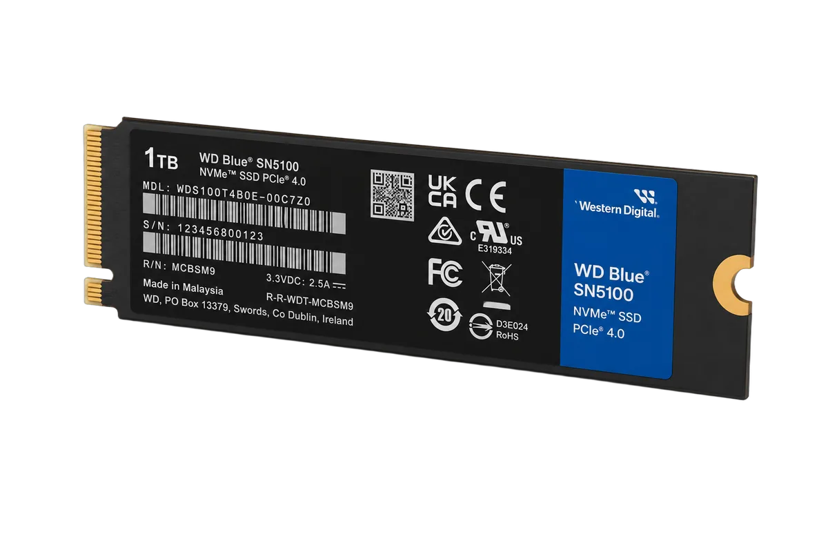 WD SN5100 Blue 1To Gen4 NVMe M.2 OEM — vue 4