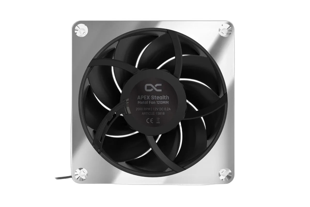 Alphacool Apex Stealth Metal 120mm - 2000rpm Chrome — vue 2