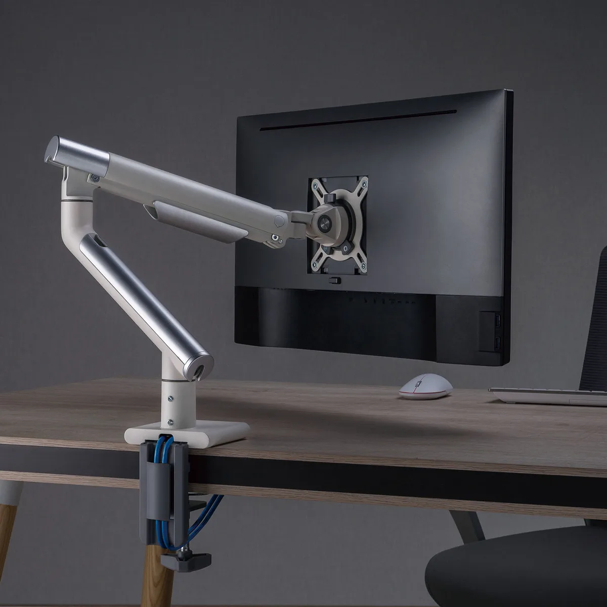 Kimex International Support de bureau Full Motion écran 17"- 32" Blanc VESA Max 100x100 Charge Max 9Kg — vue 9