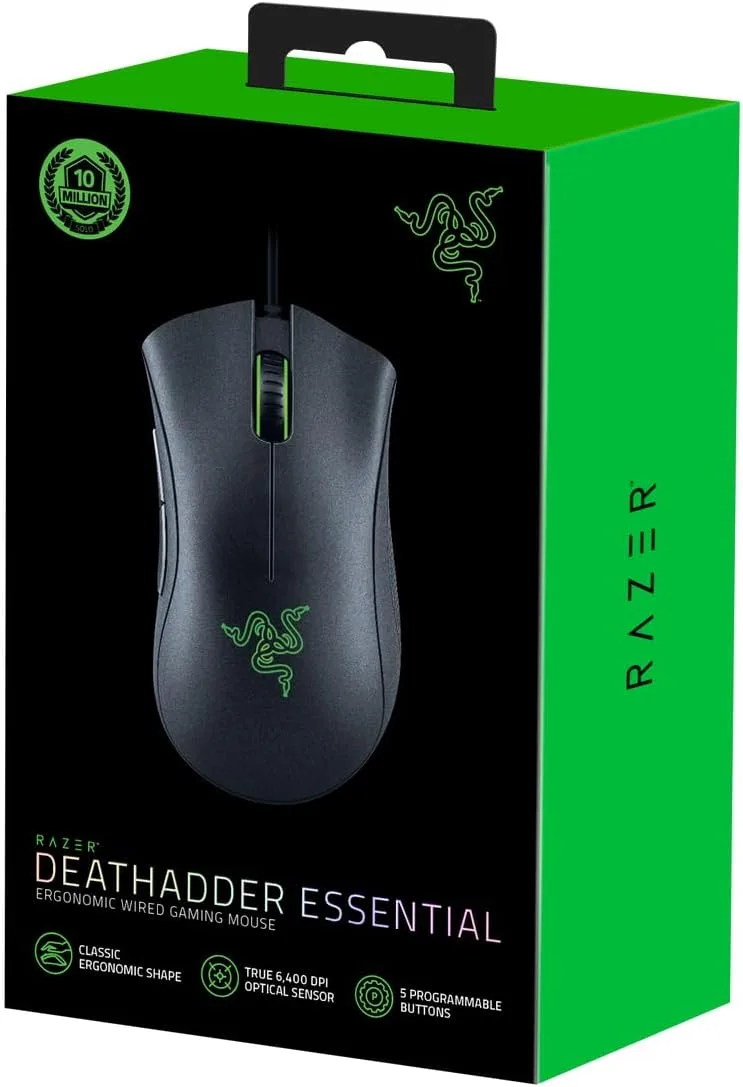 Razer DeathAdder Essential - Filaire - Noir — vue 3