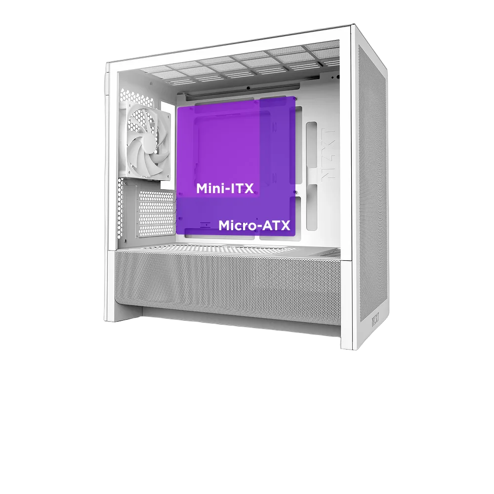 NZXT H3 Flow Blanc - MT/Sans Alim/mATX — vue 7