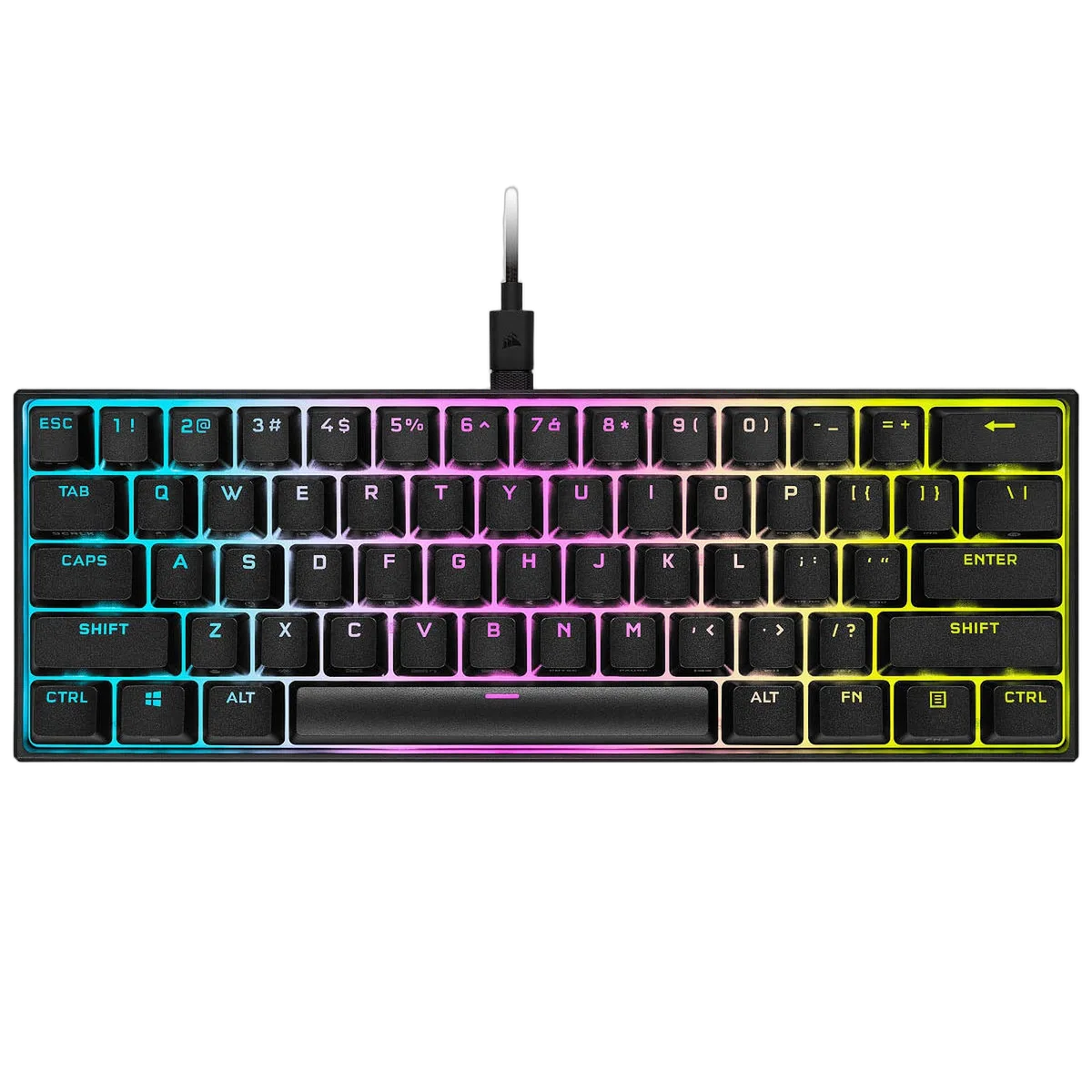 Corsair K65 RGB Mini 60% Noir (Cherry MX Red) — vue 1