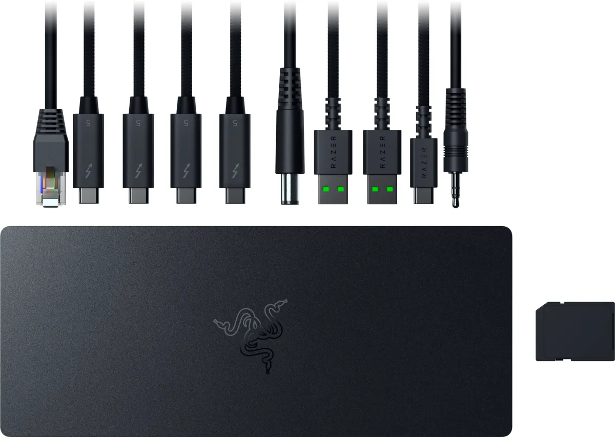 Razer Thunderbolt 5 Dock Chroma Noir - EU — vue 3