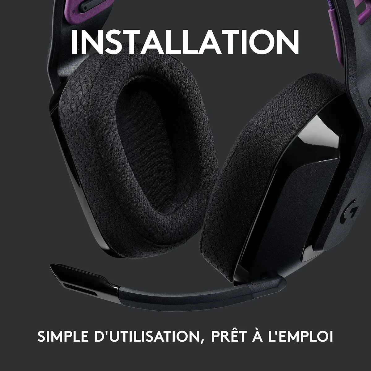 Logitech G535 Lightspeed - Sans-Fil - Noir — vue 3