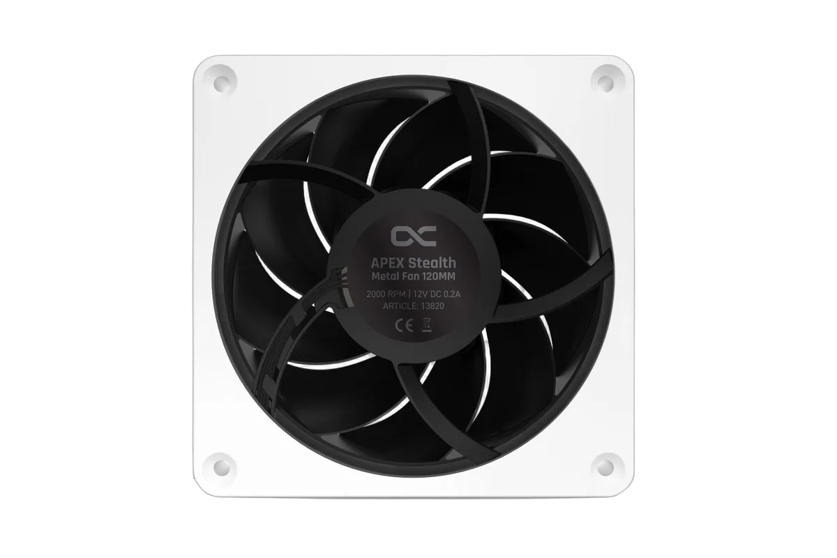 Alphacool Apex Stealth Metal 120mm - 2000rpm Blanc — vue 2