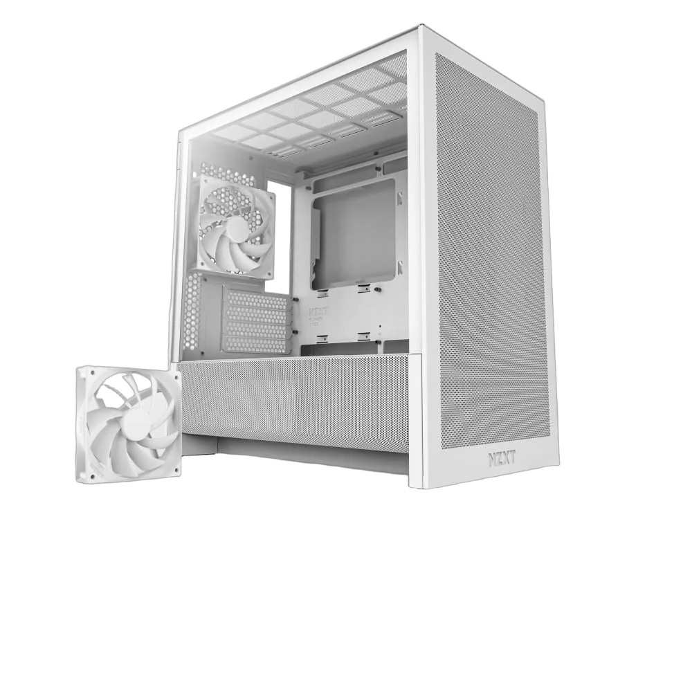 NZXT H3 Flow Blanc - MT/Sans Alim/mATX — vue 13