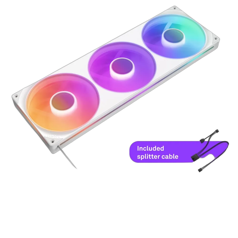 NZXT F420RGB Core Fan (Single Frame) - Blanc — vue 7