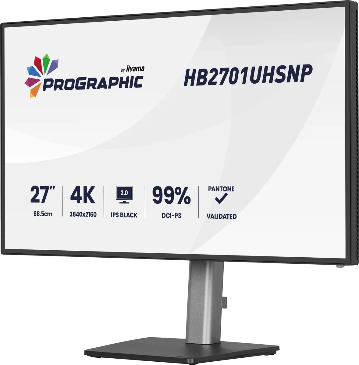 Iiyama ProGraphic - 27" 4K IPS Black 99% DCI P3 USB-C Dock Certifié Pantone — vue 4